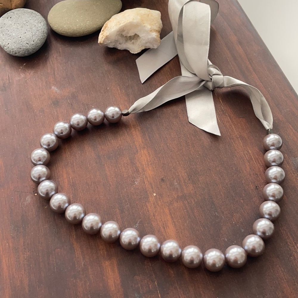 Faux pearl necklace